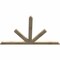 Ekena Millwork Saratoga Rough Sawn Timber Gable Bracket, Douglas Fir, 72"W x 45"H x 2"D x 4"F, 15/12 Pitch GBW072X45X0204SAR00RDF - alternate 5